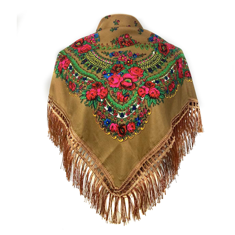Bandana Cotton - Ethnisches Fransen-Stirnband, Bandana, Babuschka, Kopftuch, Schal,