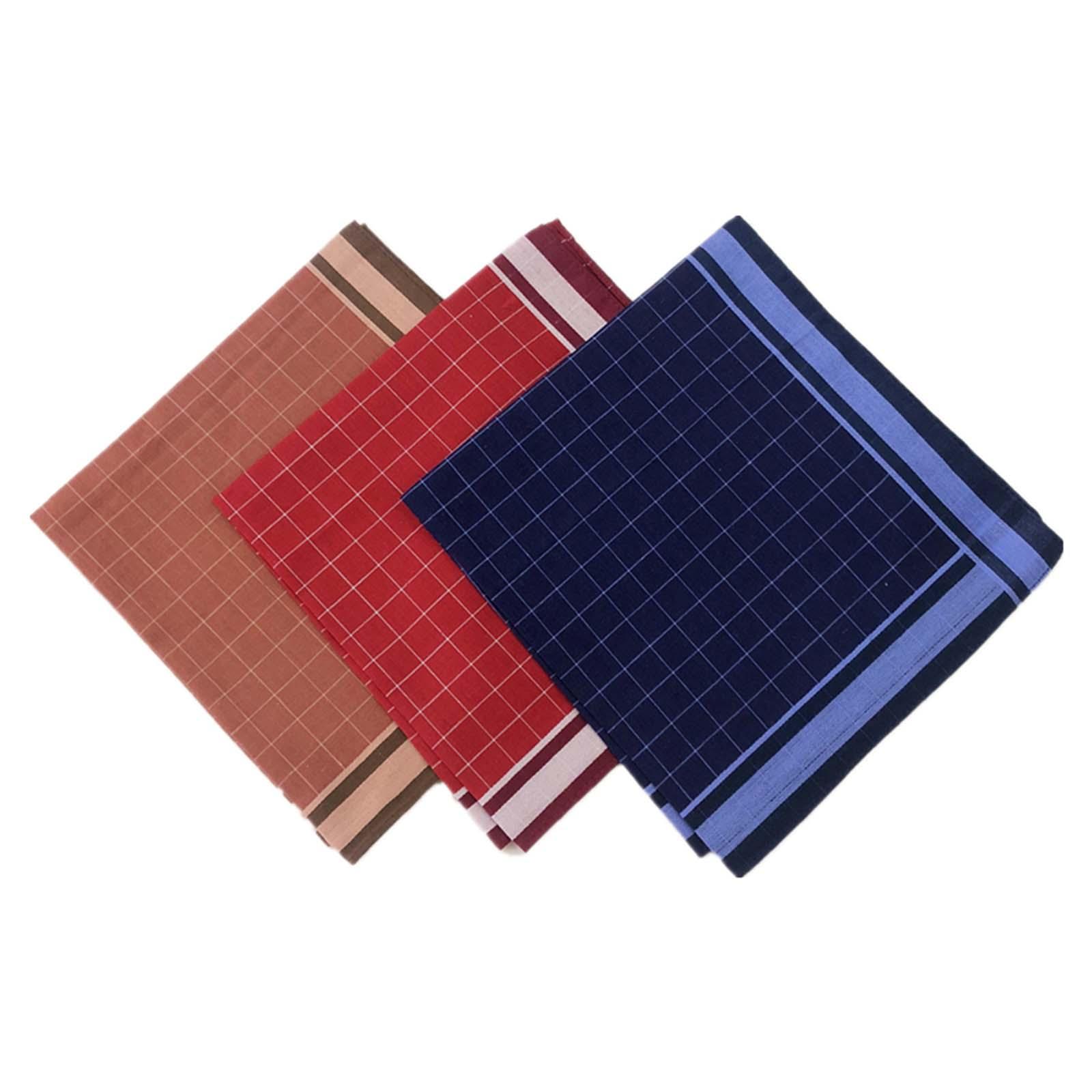 6 Stück dunkle karierte Tasche – Handkerchief Cotton Men Bewertung und Preis